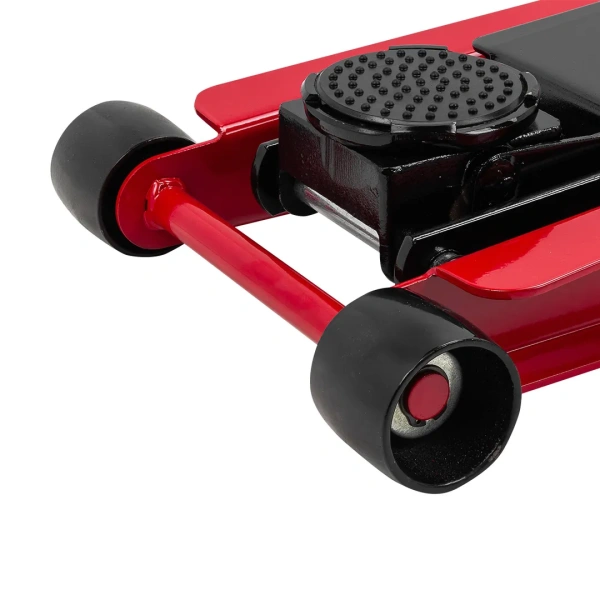 Домкрат подкатной гидравлический низкопрофильный двухпоршневой с резиновой накладкой 3т (h min 75мм, h max 510мм)