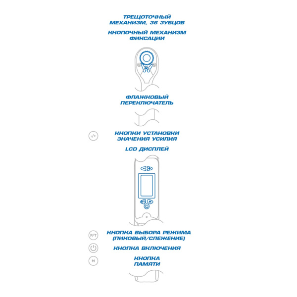 Динамометрический ключ серии "COMPACT", 1/4", 3-15 Нм, футляр KING TONY 3426C-1DF