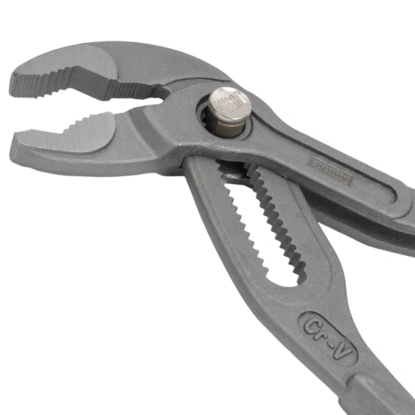 Пассатижи переставные сантехнические с кнопкой фиксации Cr-V 175мм, на блистере