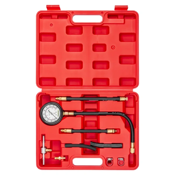 Манометр для измерения давления топлива в комплекте с переходниками 9пр.