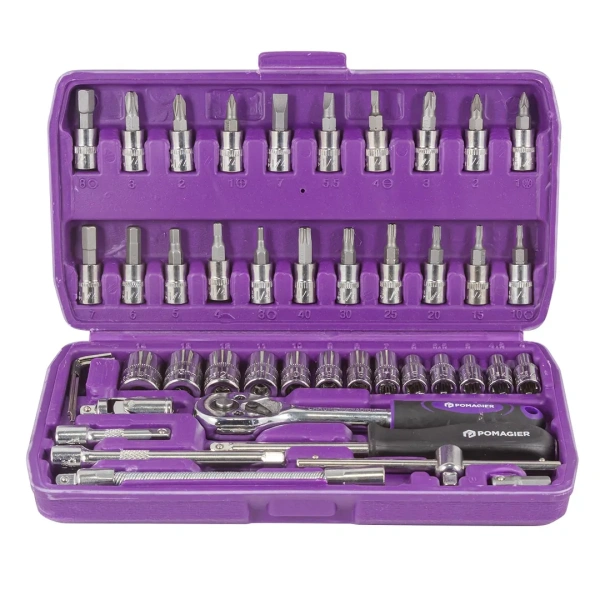 Набор инструментов 46пр. 1/4''(6гр.)