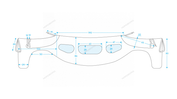 Накидка защитная Крыло-Бампер-Крыло с вырезами NORDBERG NN4
