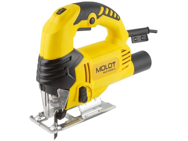 Лобзик электрический MOLOT MJS 6506 E в кор. 600 Вт, 0-3000 ход/мин, пропил до 65 мм (Быстрозажимной патрон, маятниковый ход, рег. об.)