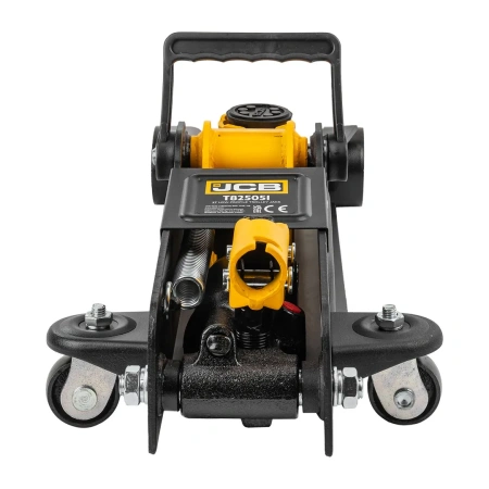 Домкрат подкатной гидравлический низкопрофильный с резиновой накладкой 2т (h min 85мм, h max 380мм)