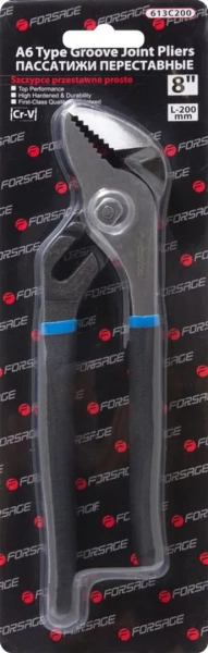 Пассатижи переставные Cr-V 8''-200мм, в блистере