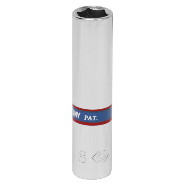 Головка торцевая глубокая шестигранная 1/4", 8 мм KING TONY 223508M