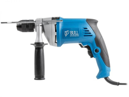Дрель ударная BULL DR 1308 KL в кор. 850 Вт, БЗП металл 13 мм, 1 скорость, 0-2800 об/мин