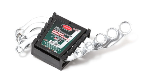 Набор ключей накидных S-образных,5пр. (10х11, 12х13, 14х15, 16х17, 18х19мм), в пластиковом держателе