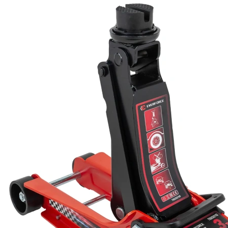 Домкрат подкатной гидравлический низкопрофильный с поворотной ручкой, 3т