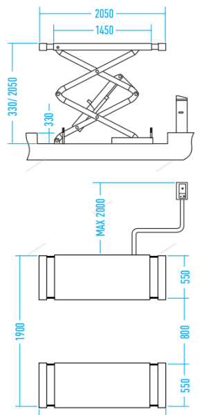 Подъемник ножничный NORDBERG N631-3,5_380