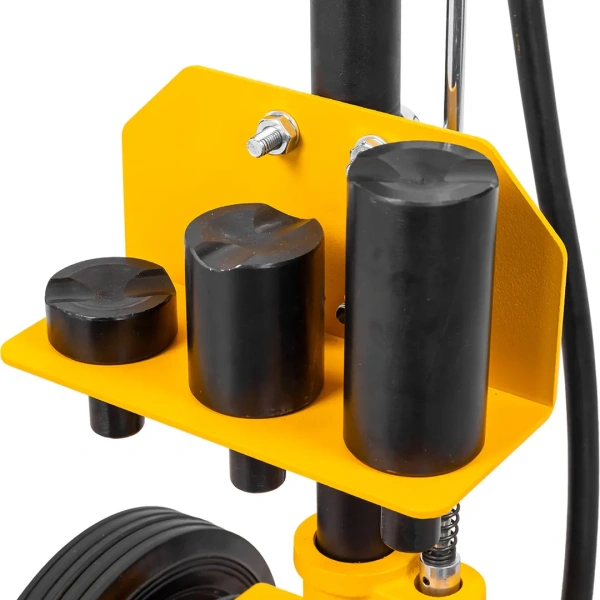 Домкрат пневмогидравлический подкатной 22т в комплекте со сменными надставками-удлинителями(h min-215mm, h max-430mm)