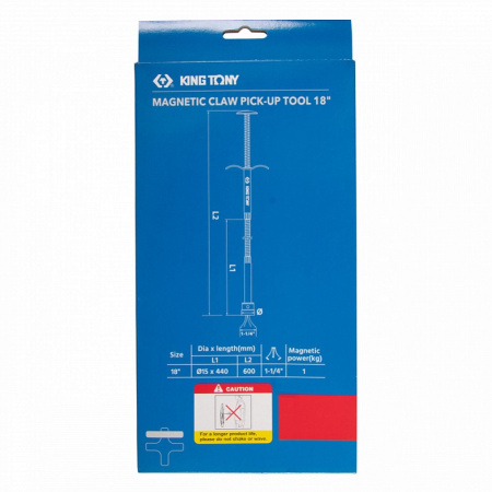 Захват на гибком стержне KING TONY 2126A-18, магнитный, 440 мм