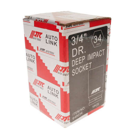 Головка торцевая ударная глубокая JTC 649034 (3/4", 34 мм, L=90 мм)