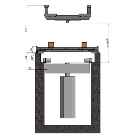 Опорный мост LOW для задних осей