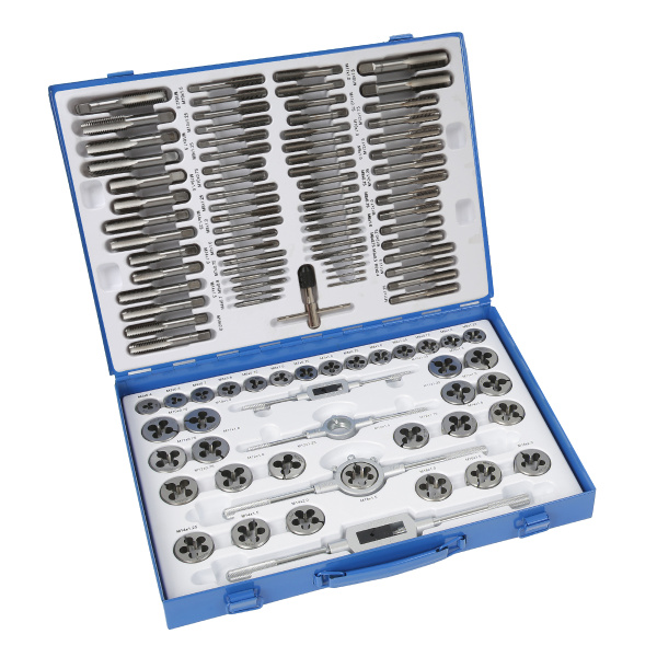 Набор метчиков и плашек Car-Tool CT-W0110 (110 предметов, М2-М18, метрическая резьба)