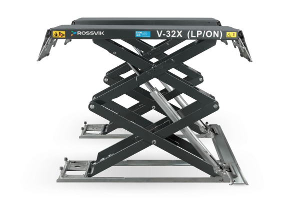 Автоподъемник ножничный напольный ROSSVIK PRO V-32X (LP/ON) (г/п 3.2 т, 380 В, RAL7040, цвет серый)