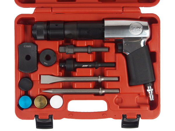 Молоток пневматический с набором зубил JTC 7748 (2100 уд/мин.,12 предметов)