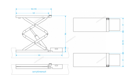 Подъемник ножничный NORDBERG N631-4B_380 (4 т, 380 В, синий)