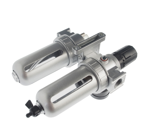 Блок подготовки воздуха JTC 5555 (лубрикатор, осушитель, 1/2", пластик. переключ.,150PSI, 3000 л/мин, 125 мл)