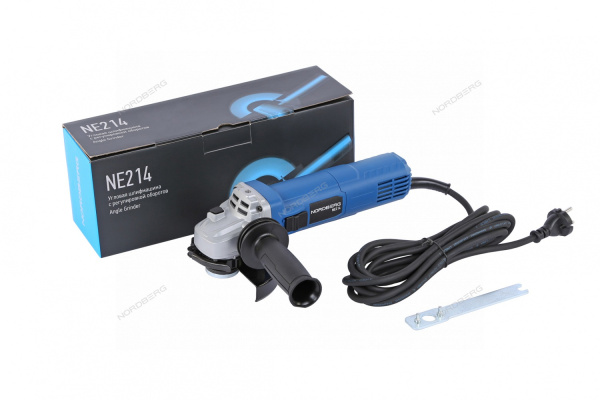 Угловая шлифмашина с регулировкой оборотов NORDBERG NE214 (125 мм, 1400 Вт)