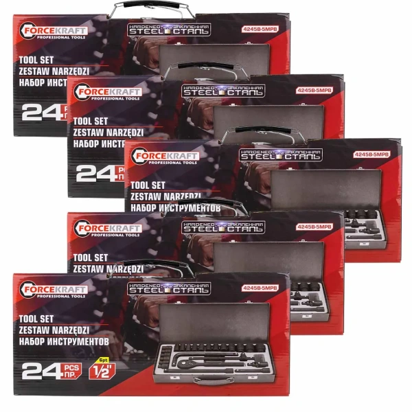 ( 5 K-T ) Набор инструментов 24пр. 1/2''(6гр.)(8-32мм)