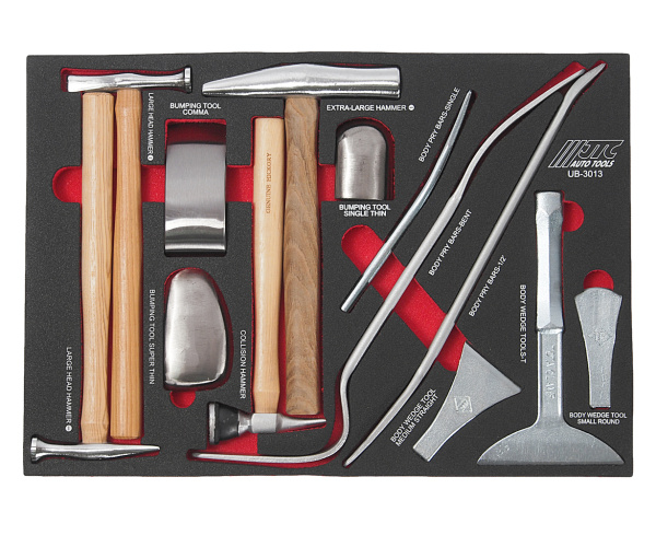 Набор инструментов слесарно-монтажный для кузовных работ JTC UB3013 (13 предметов в ложементе)