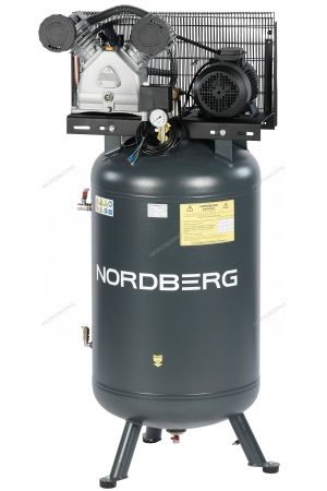 Компрессор вертикальный поршневой с ременной передачей NORDBERG NCPV300/690 (380В, ресив. 270л, 690л/мин)