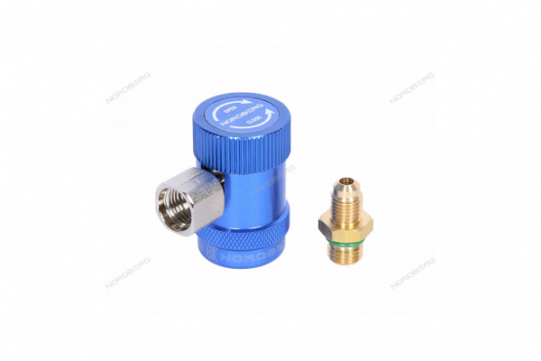 Муфта быстросъемная R134a NORDBERG NFA8L (низкое давление, синяя)