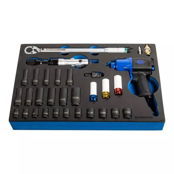 Набор пневмоинструмента с композитным гайковертом GARWIN PRO 646510 (31 пр. в ложементе EVA)
