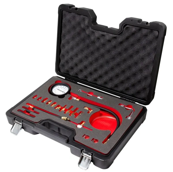 Тестер давления топлива 0-140 psi,0-10 bar,в кейсе''Premium''