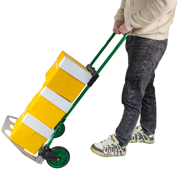 Тележка ручная складная с телескопической ручкой (г/п100кг,485х520х1110мм-в разложенном полож.,485х350-рабочая площадка, 175мм-Ø колес)