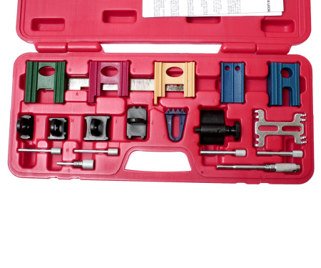 Фиксатор распредвала для установки фаз ГРМ универсальный JTC 1548 (19 предметов в кейсе)