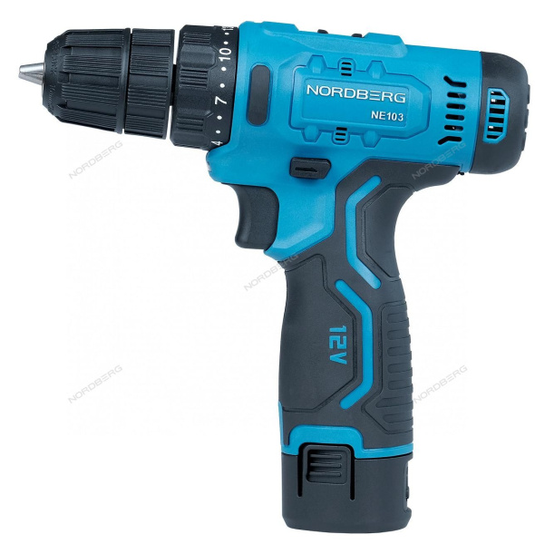 Шуруповерт аккумуляторный NORDBERG NE103K (с аккумулятором и зарядным устройством)