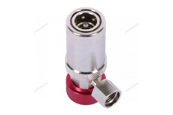 Муфта быстросъемная R134a NORDBERG NFA7H (высокое давление, красная, тип BMW)