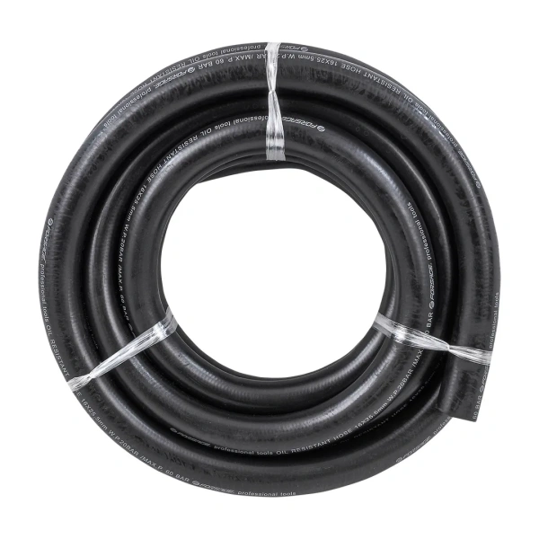 Шланг резиновый армированый бензо-маслостойкий 16х25.5ммх5м(повышенная гибкость и сопротивление к излому,раб.давл. 20bar,max60bar,-30C°+70C°,DIN20018)