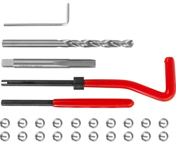 Набор для восстановления резьбы M6x1.0 25 предметов Thorvik TRIS61