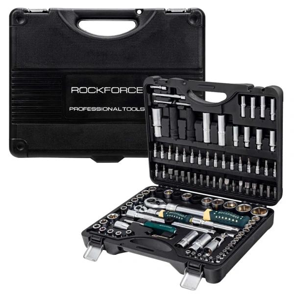 Набор инструментов с телескопическими трещотками 108пр.1/4''&1/2''(6гр.)(4-32мм)