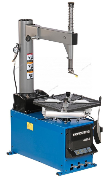 Станок шиномонтажный 380V полуавтомат двухскоростной стол с накладками синий/серый NORDBERG 4639,5 380