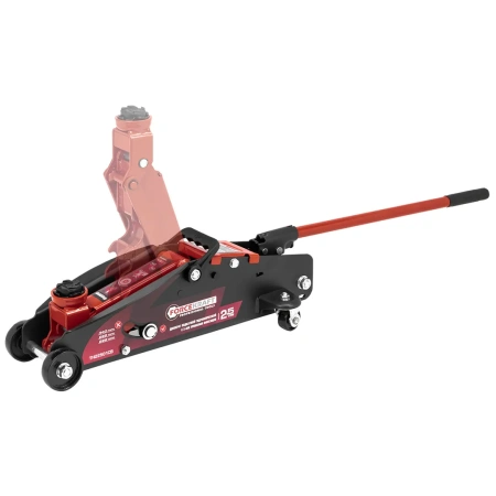 Домкрат подкатной гидравлический 2.5т с фиксацией (h min 140мм, h max 387мм)