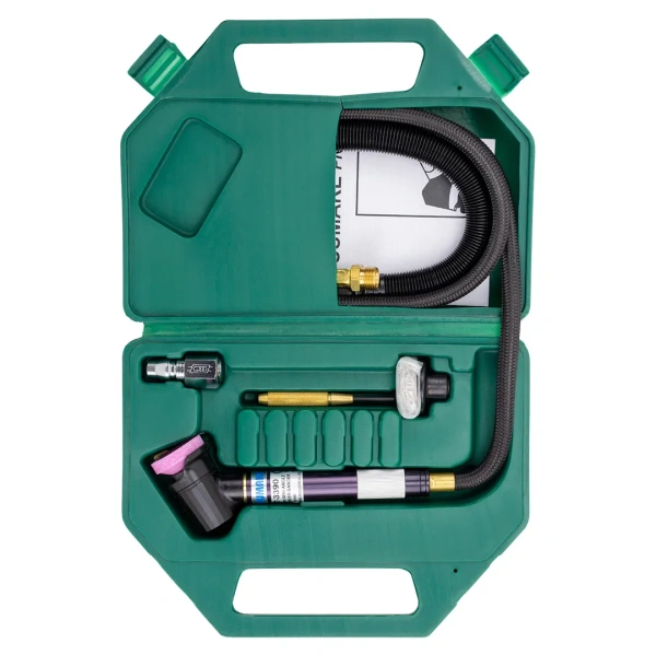 Пневмозачистная машинка угловая с гибким приводом мини в кейсе потребление воздуха 57 л/мин