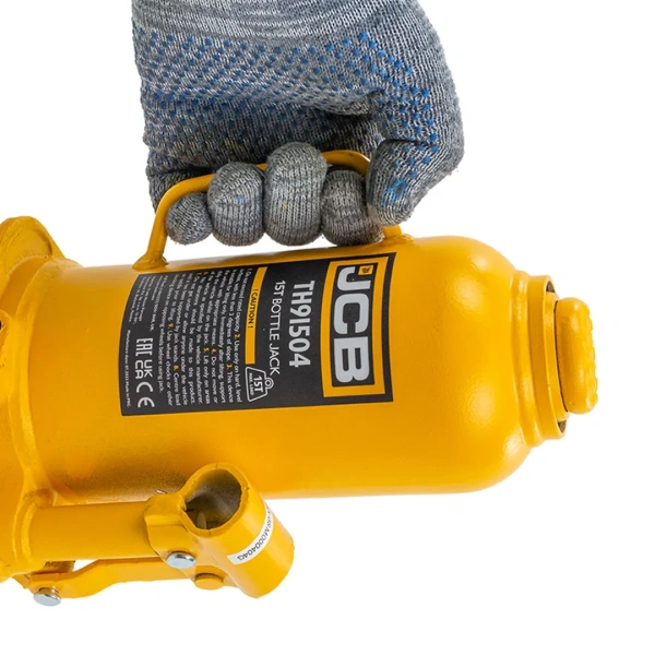 Домкрат бутылочный 15т с клапаном (h min 227мм, h max 458мм, ход штока-150мм, ход винта-80мм)