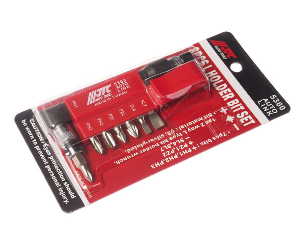 Набор бит PHILIPS POZIDRIV с Г-образным держателем JTC 5360 (1/4", 8 предметов)