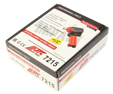 Гайковерт пневматический JTC 7215 (3/4", 2034 Нм, 9000 об/мин, 90-120PSI)