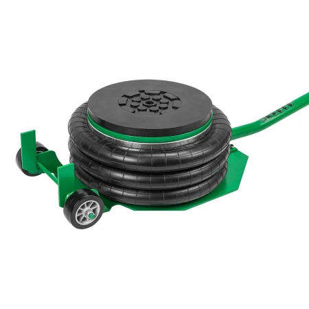 Домкрат подкатной пневматический 5т(6-12bar, h min 144мм, h max 440мм, 3 подушки, Ø320мм)