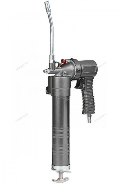 Шприц плунжерный пневматический для густой смазки 400 мл с поворотом рукоятки NORDBERG NO3402