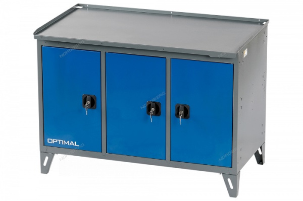 Верстак слесарный NORDBERG NW303, 3-х тумбовый, 3 створки