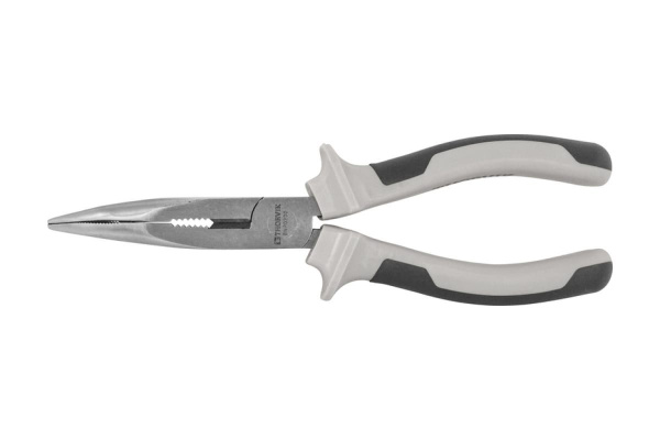Длинногубцы изогнутые 45° с двухкомпонентными рукоятками 200 мм Thorvik BNP0200