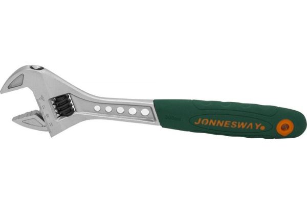 Ключ разводной эргономичный с пластиковой ручкой JONNESWAY W27AT12 (0-34 мм, L-300 мм)