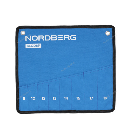 Набор ключей трещоточных NORDBERG 103208P с флажковым переключателем 8 шт, планшет тетрон