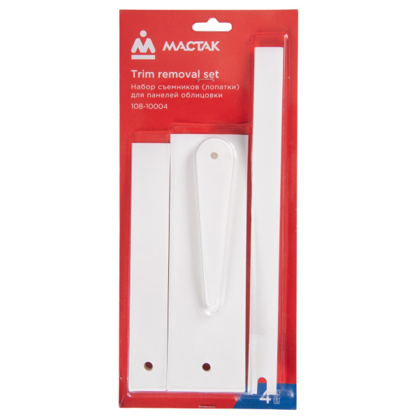 Набор съемников (лопатки) для панелей облицовки 4 предмета МАСТАК 108-10004